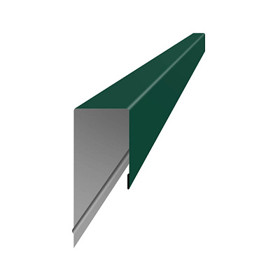 Планка заборная П-образная 10мм RAL6005 Зеленый Мох 3.00 м