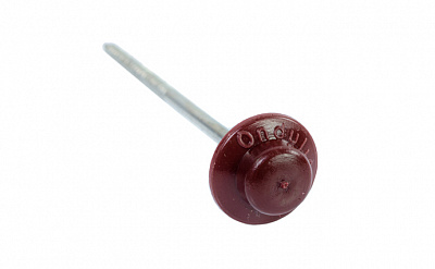 Гвозди с литой шляпкой красные (дл.70 мм d.3,55 мм.) 100 шт. в упак. фото Центр Металлокровли