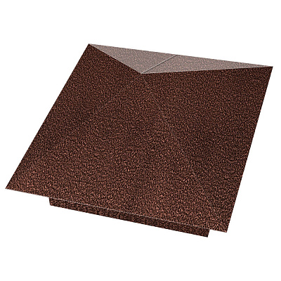 Колпак металлический порошковая покраска Антик Хамелеон на столб заборный 1,5х1,5 кирпича размер под посадку 390х390мм