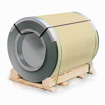 Рулон стали полиэстер RAL1014 Бежевый 0.45х1250мм закрытый