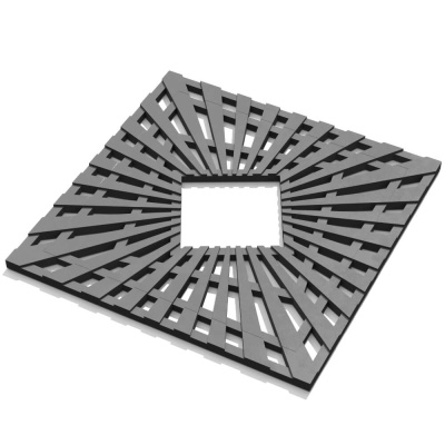 Приствольная решетка ПП ZKING ATMOSPHERE 1200х1200мм Серая 2