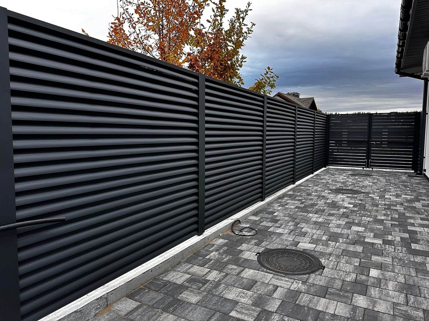 Металлопланкен, Еврожалюзи 42м RAL7024/7024 Серый Графит двусторонний МАТТЕ